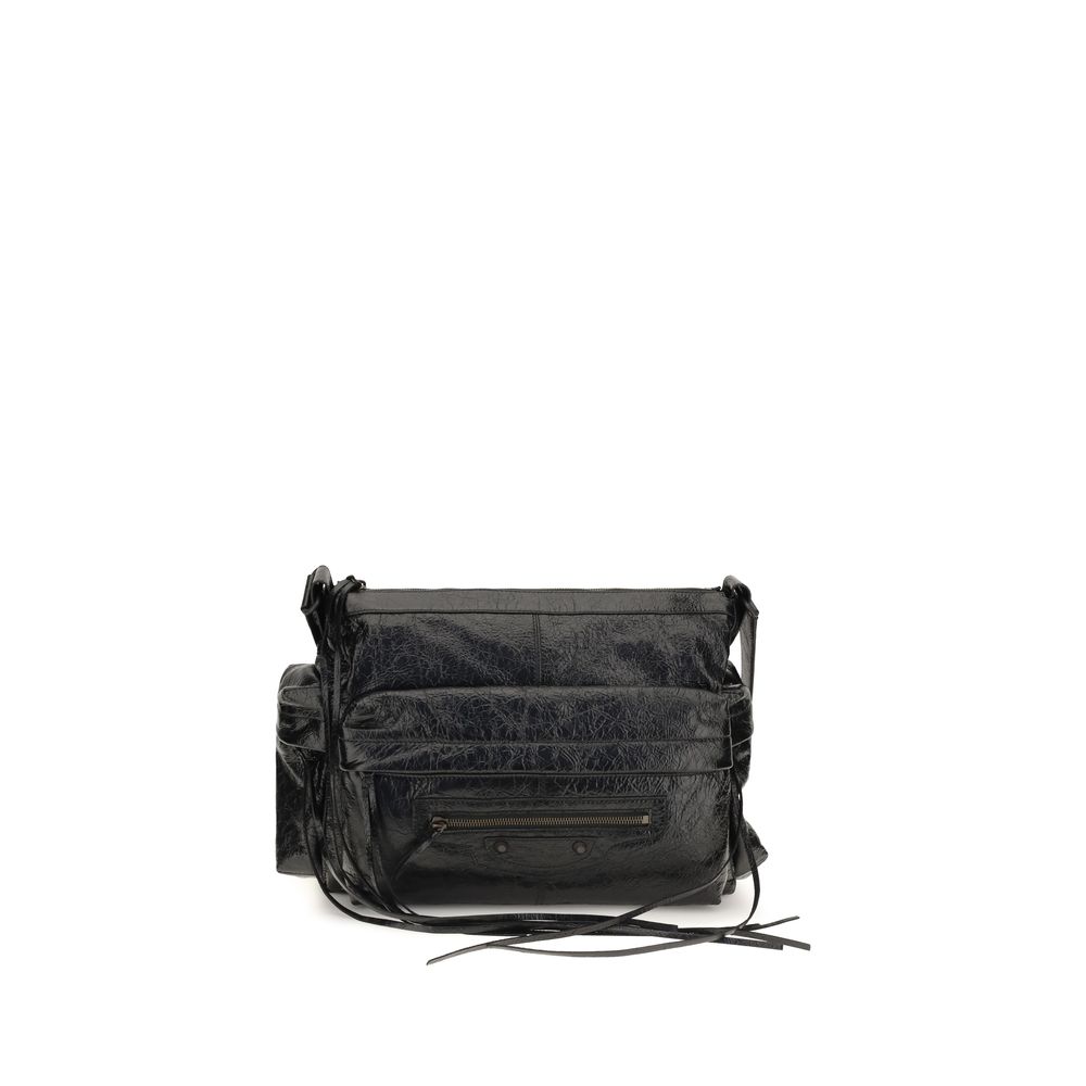 Balenciaga Black Lamb Ovis Aries Aries Shoulder Bag