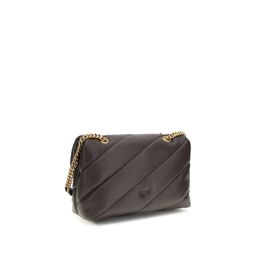 PINKO Brown Calf Leather Bos Taurus Shoulder Bag - immagine 3