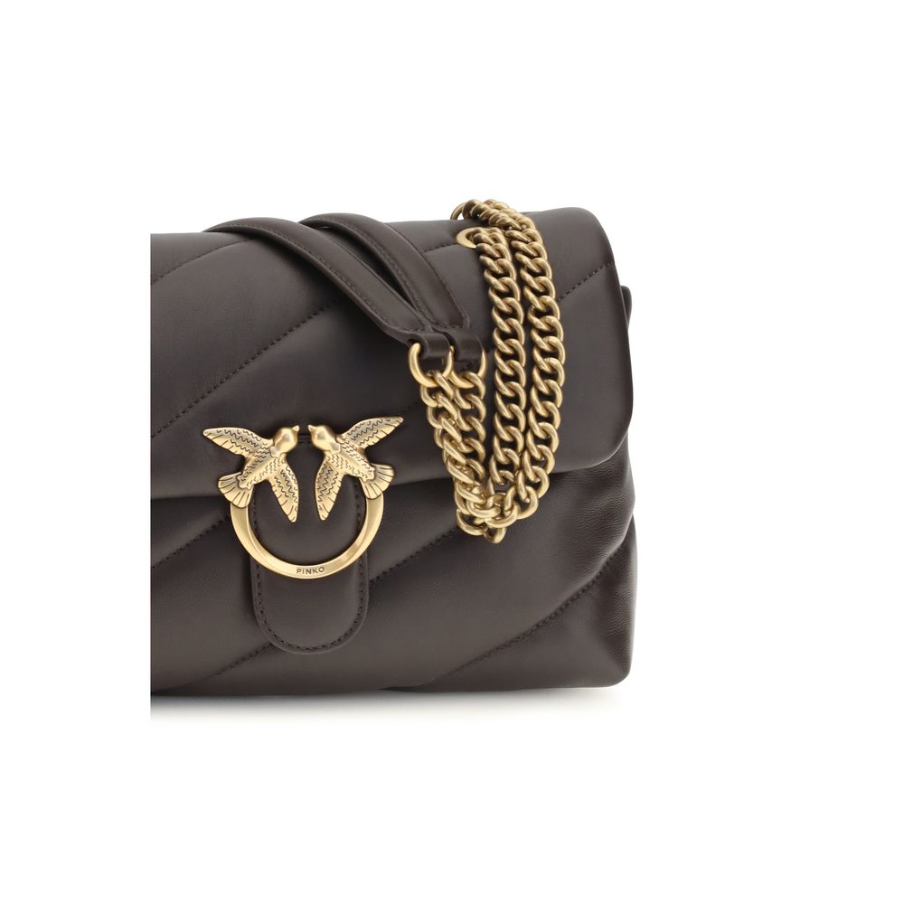 PINKO Brown Calf Leather Bos Taurus Shoulder Bag - immagine 4