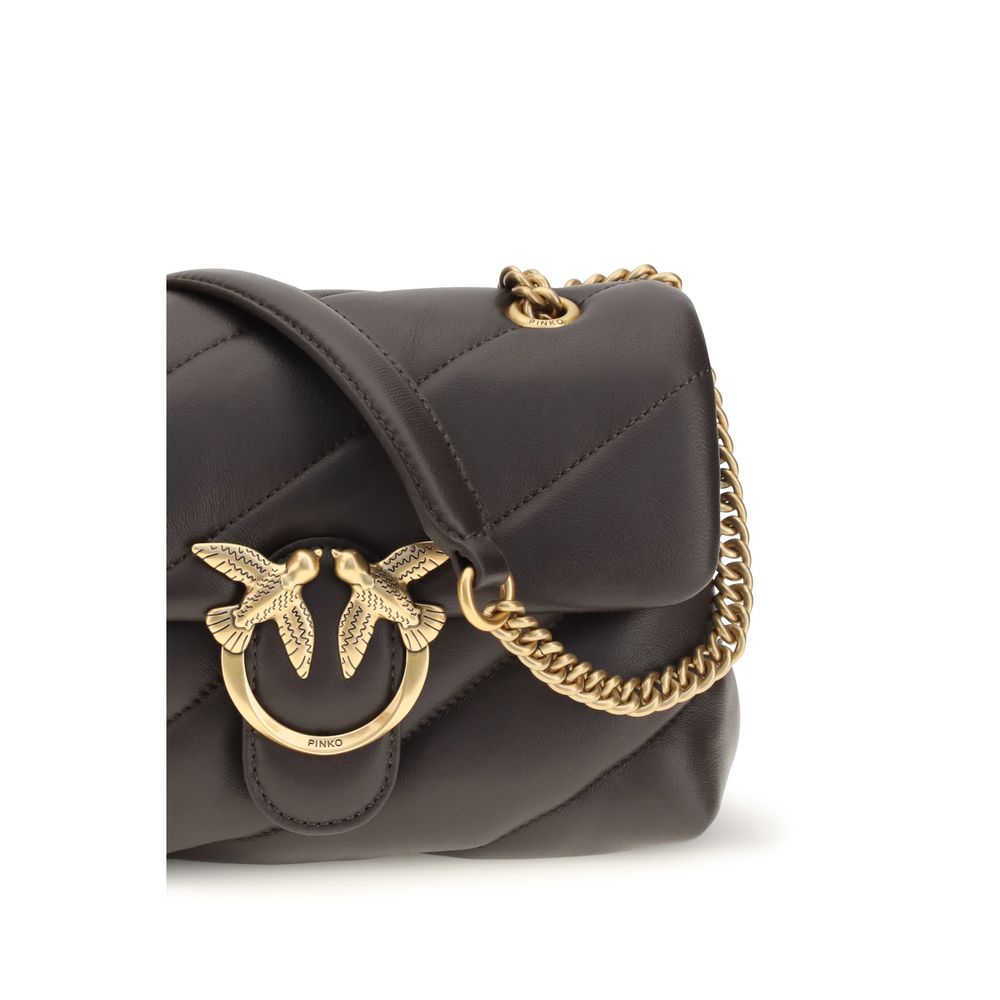 PINKO Brown Calf Leather Bos Taurus Shoulder Bag - immagine 4