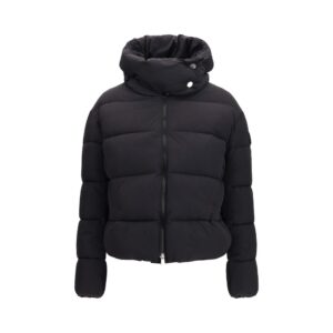 PINKO Black Nylon Full-Length Jacket
