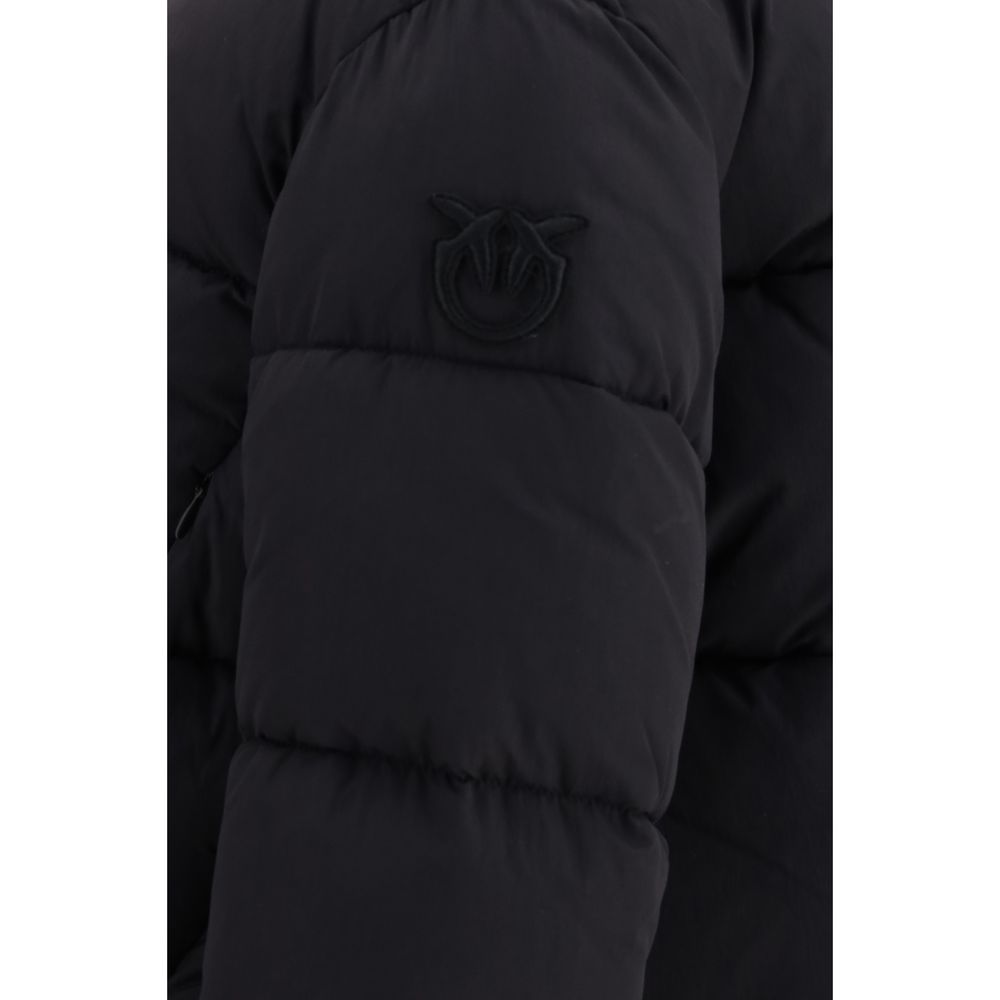 PINKO Black Nylon Full-Length Jacket - immagine 3