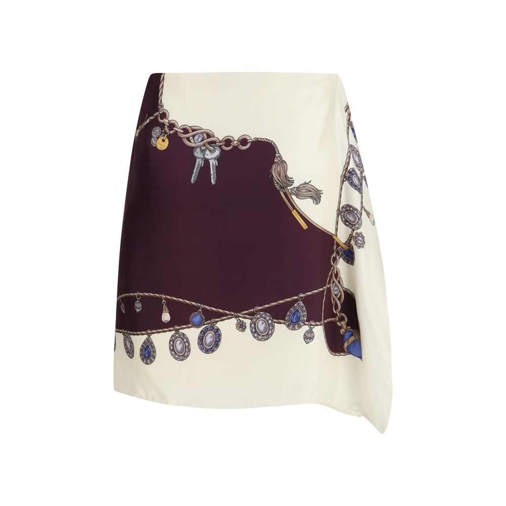 Versace Bordeaux Silk Mini Skirt - immagine 2