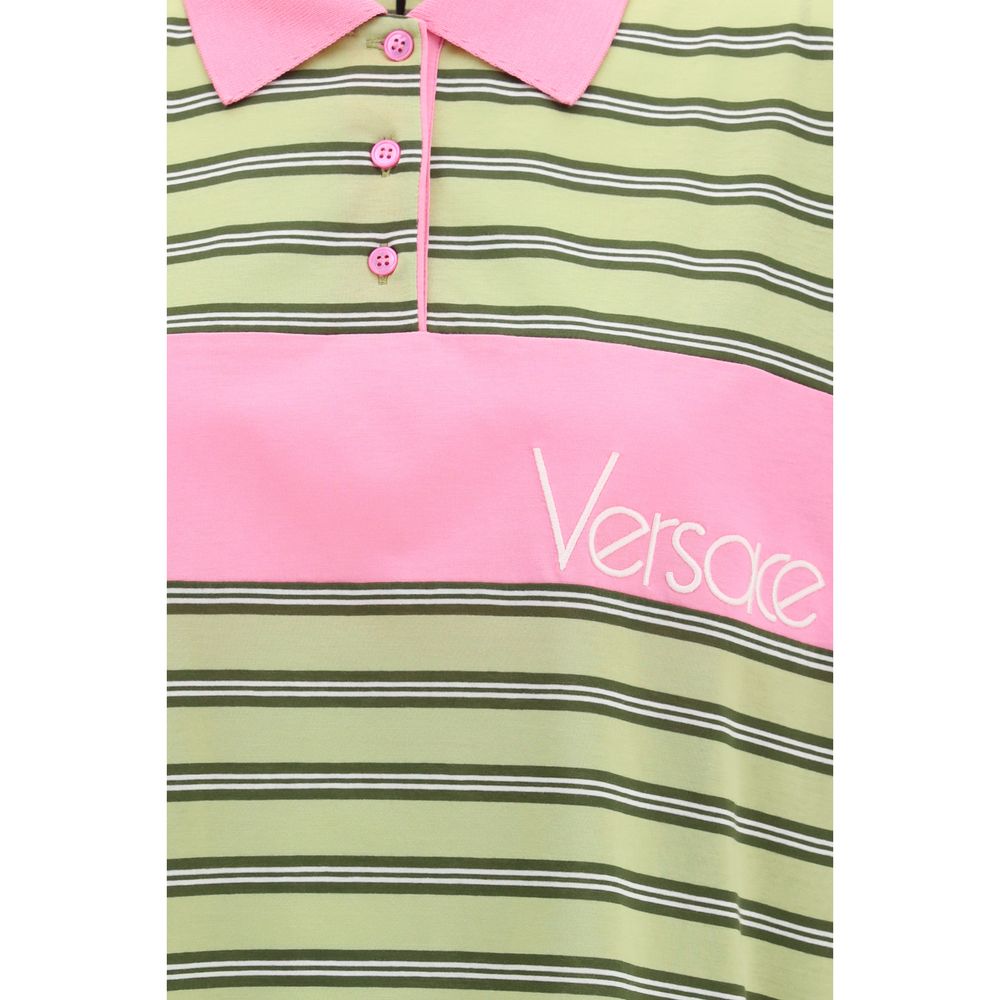 Versace Multicolor Cotton Polo Shirt - immagine 3