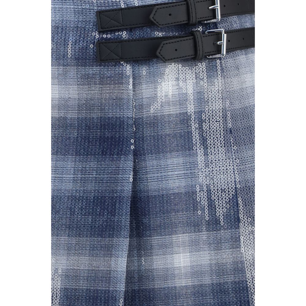 PINKO Blue Polyester Mini Skirt - immagine 3