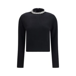 PINKO Black Wool Oves Aries Sweatshirt