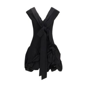 Magda Butrym Black Cotton Cocktail Dress