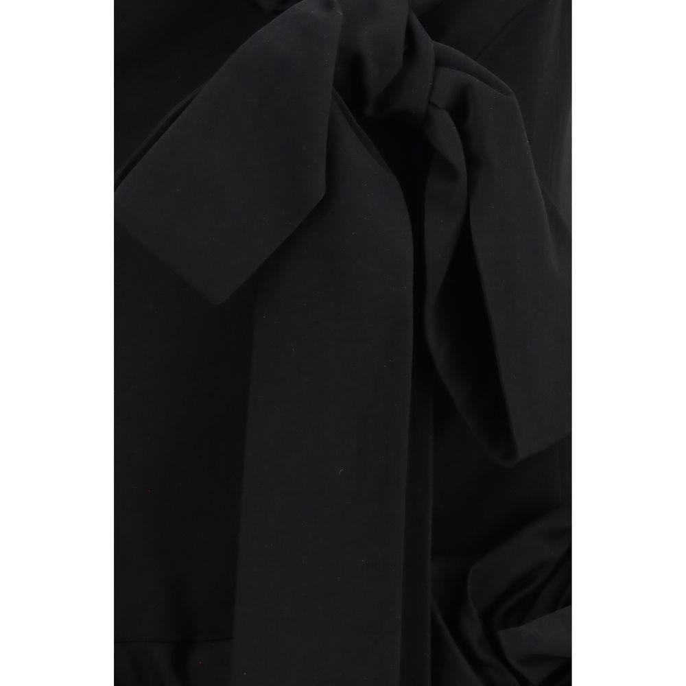 Magda Butrym Black Cotton Cocktail Dress - immagine 3