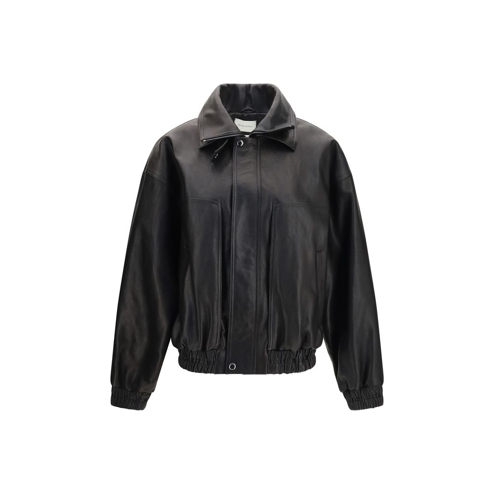 Magda Butrym Black Lambskin Leather Jacket