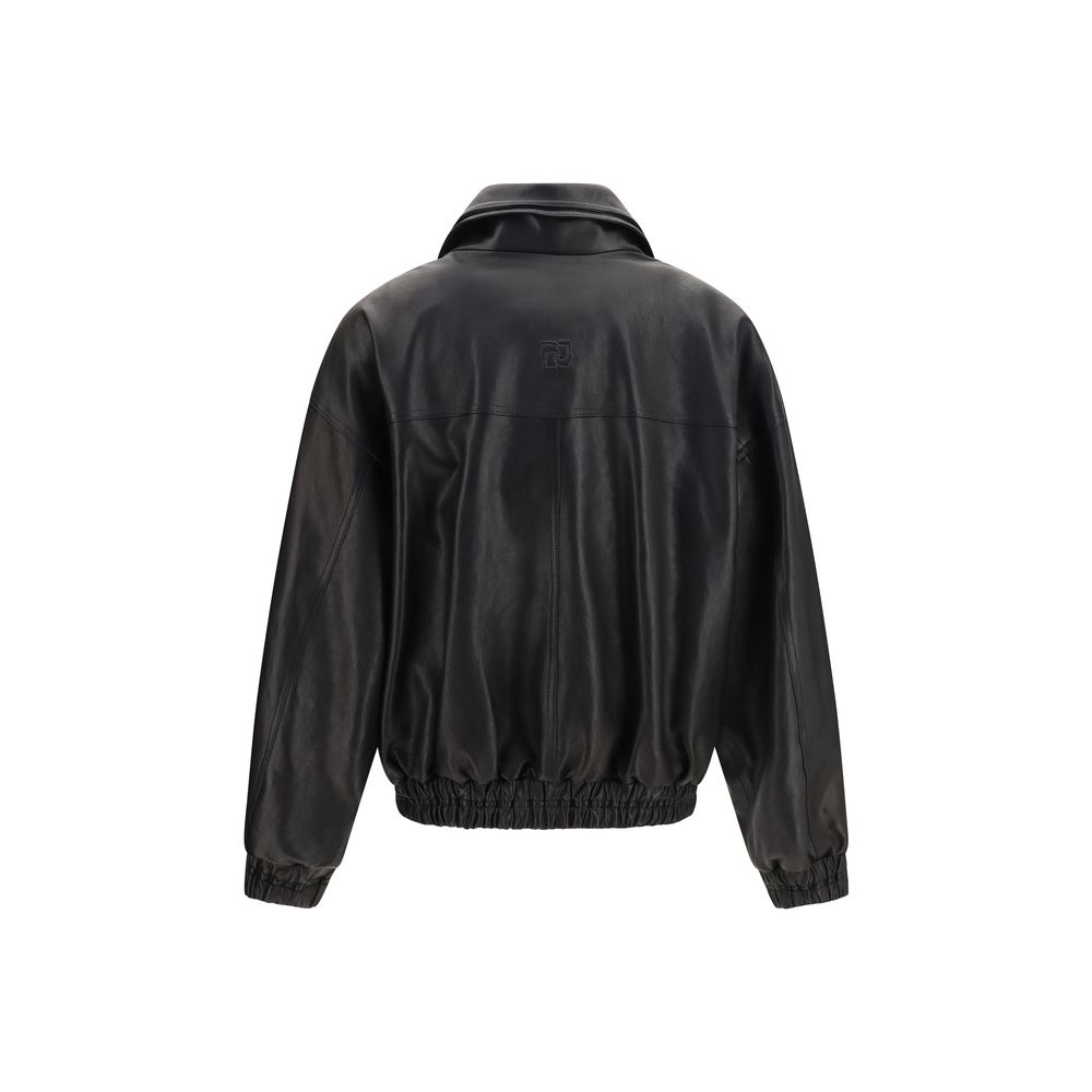Magda Butrym Black Lambskin Leather Jacket - immagine 2