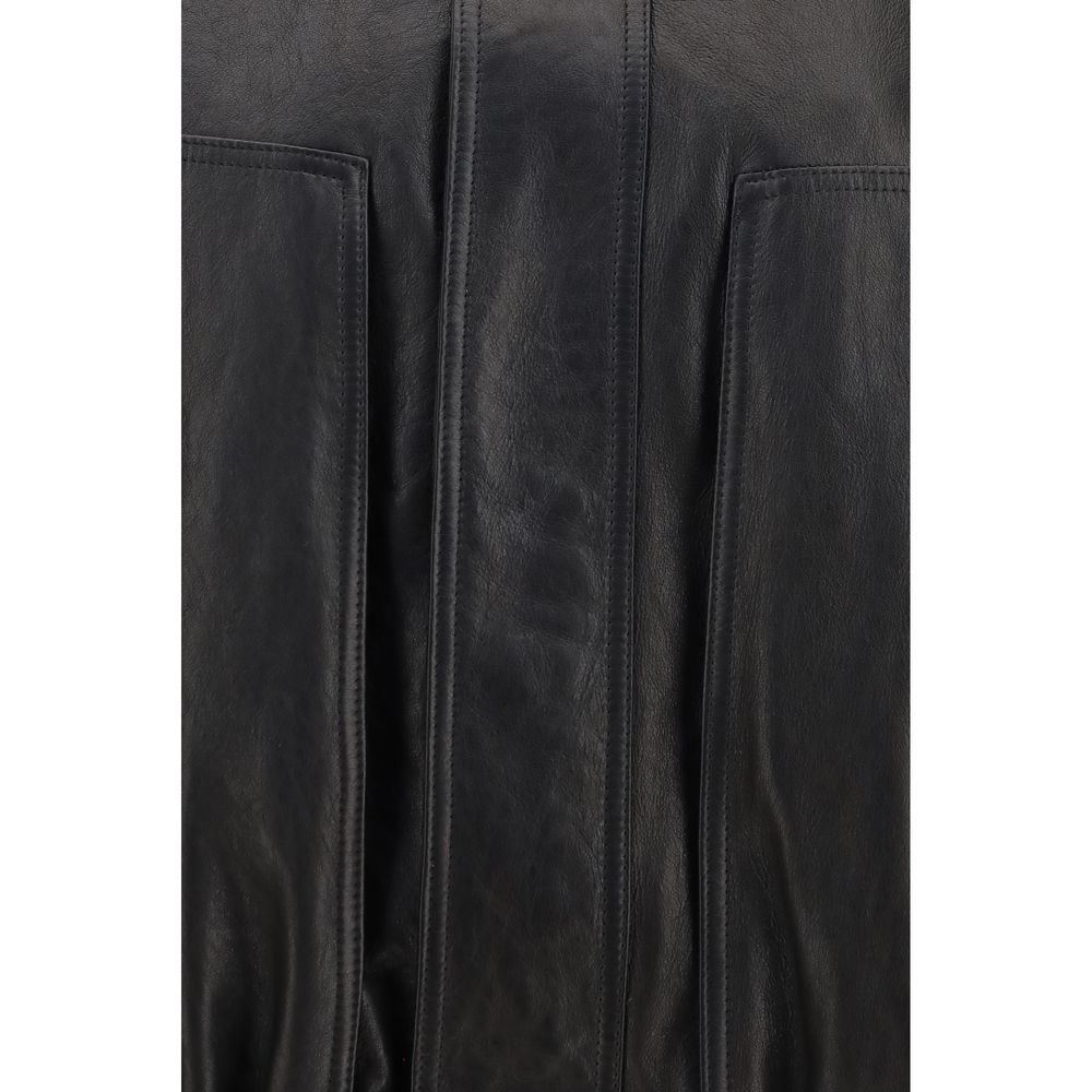 Magda Butrym Black Lambskin Leather Jacket - immagine 3