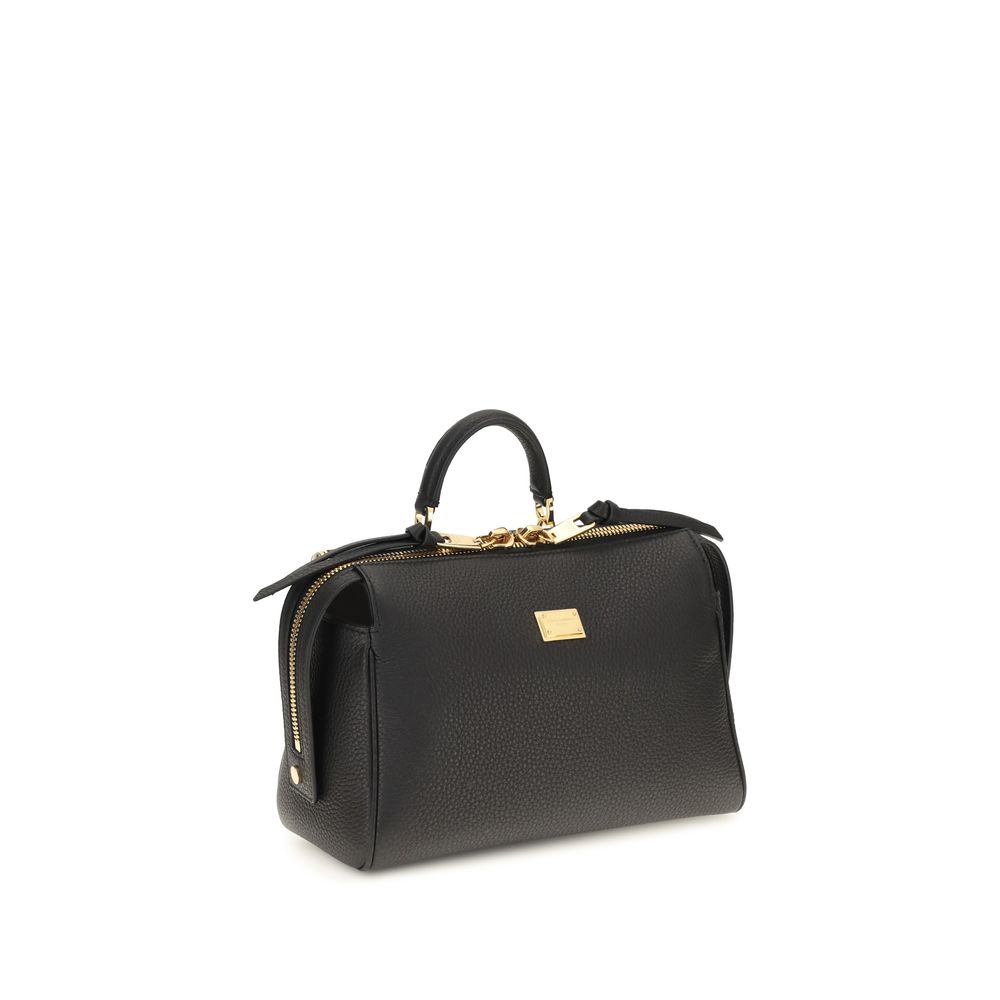 Dolce & Gabbana Black Calf Leather Bos Taurus Handbag - immagine 2