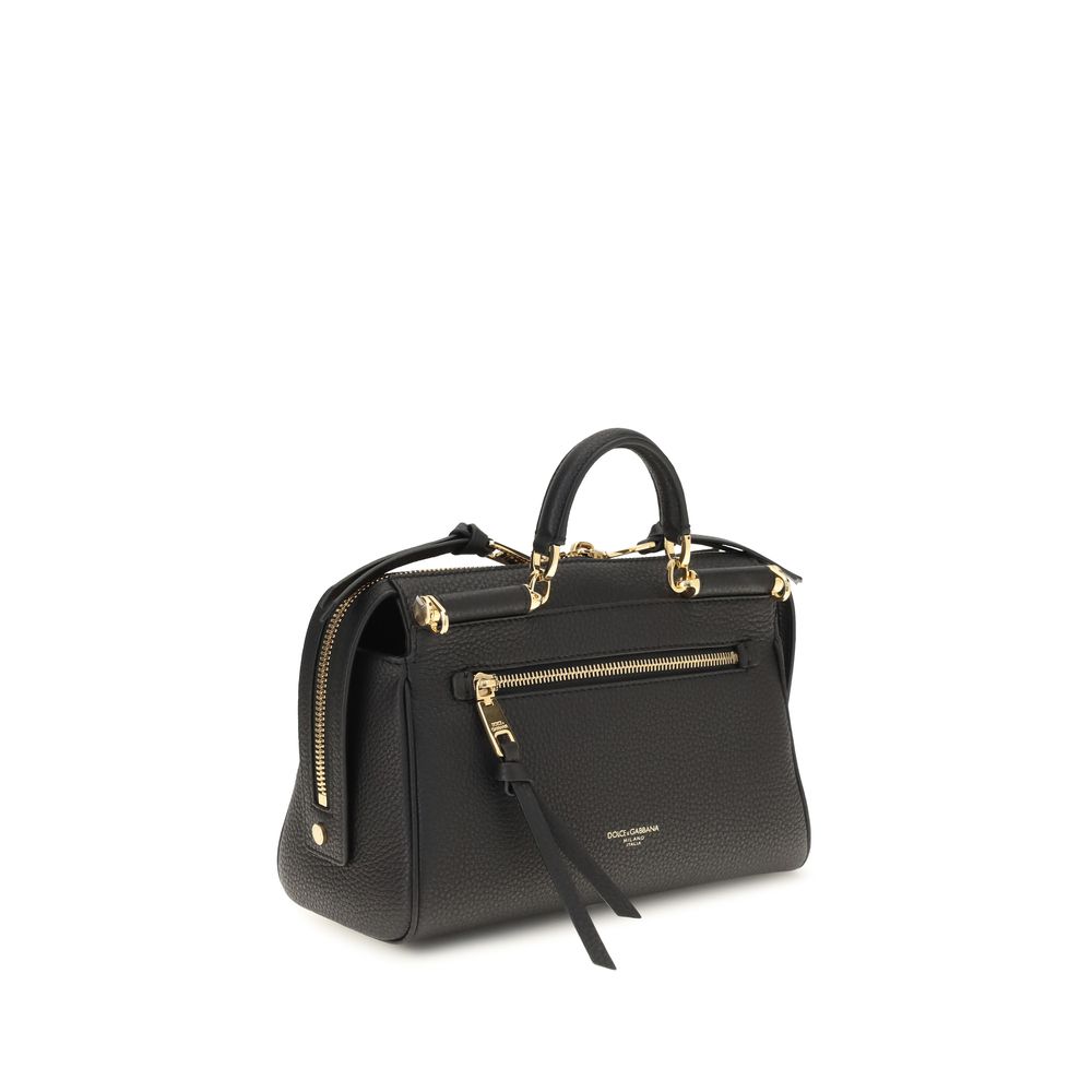 Dolce & Gabbana Black Calf Leather Bos Taurus Handbag - immagine 3