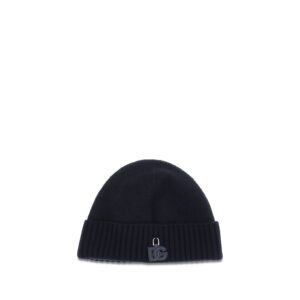 Dolce & Gabbana Black Wool Oves Aries Beanie