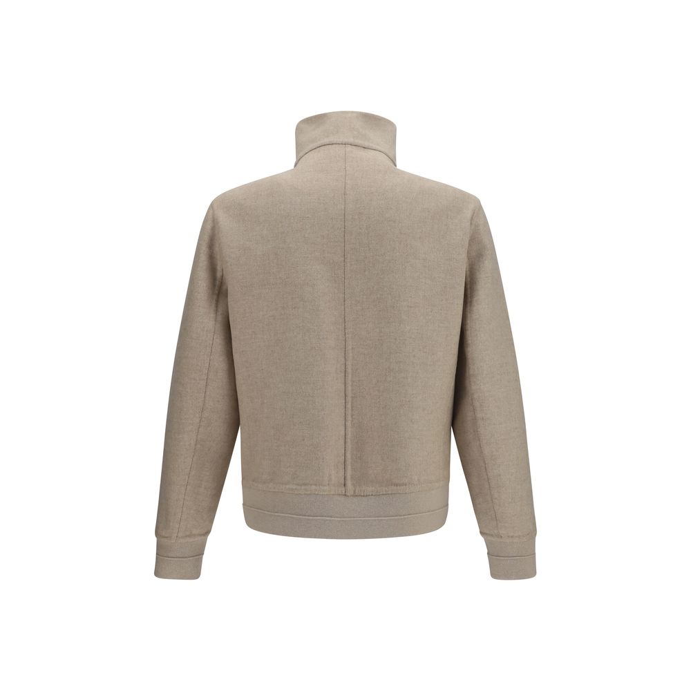 Brunello Cucinelli Beige Cashmere Full-Length Jacket - immagine 4