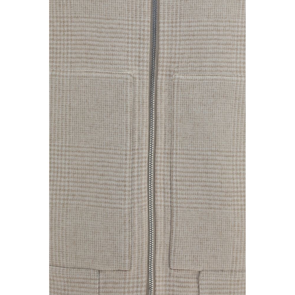 Brunello Cucinelli Beige Cashmere Full-Length Jacket - immagine 5
