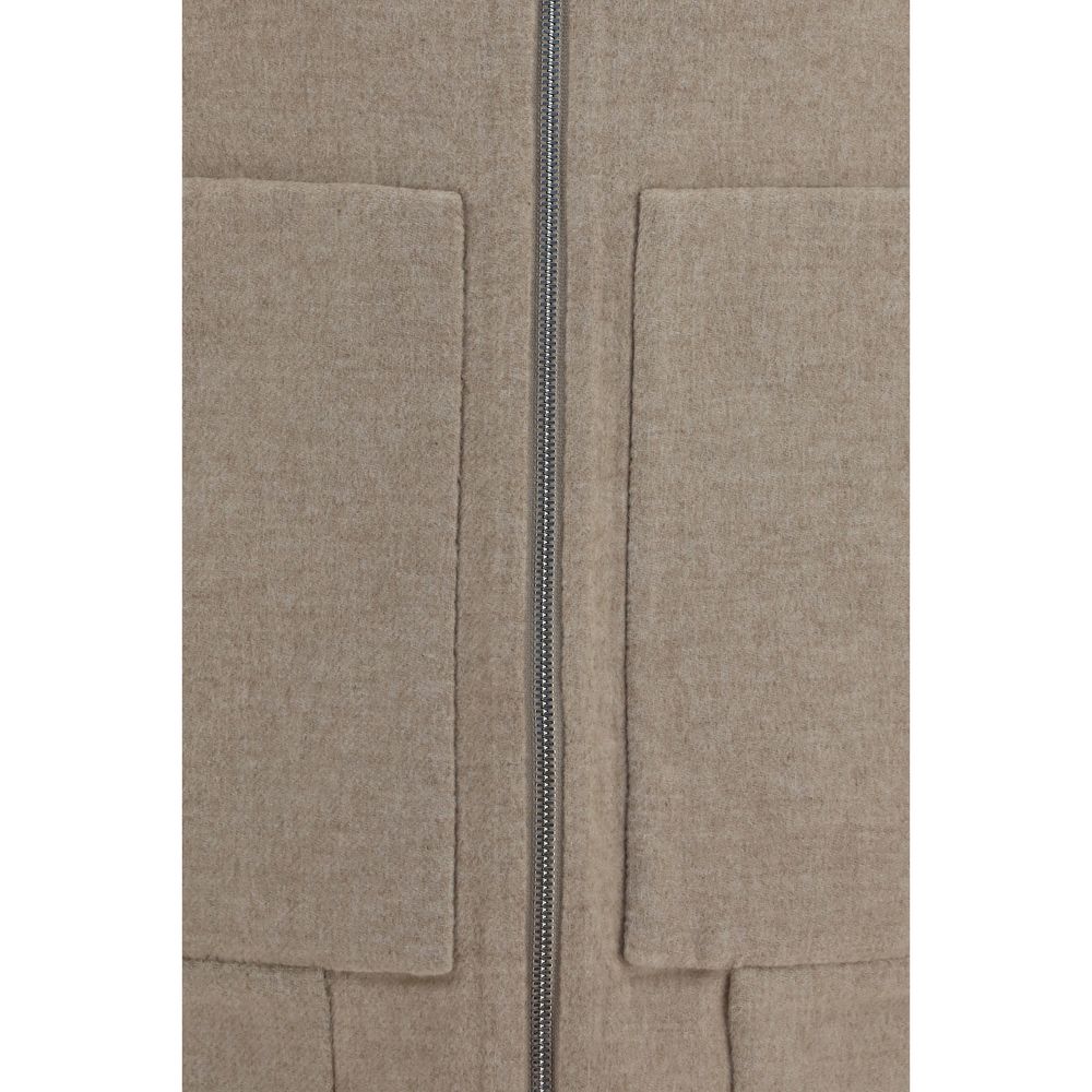 Brunello Cucinelli Beige Cashmere Full-Length Jacket - immagine 6