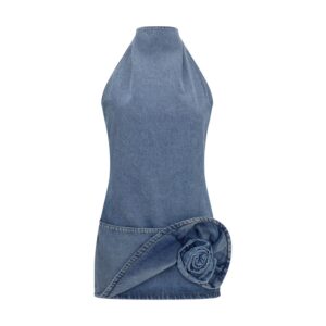 Magda Butrym Blue Cotton Casual Dress