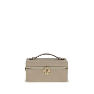 Tory Burch Gray Calf Leather Bos Taurus Wallet