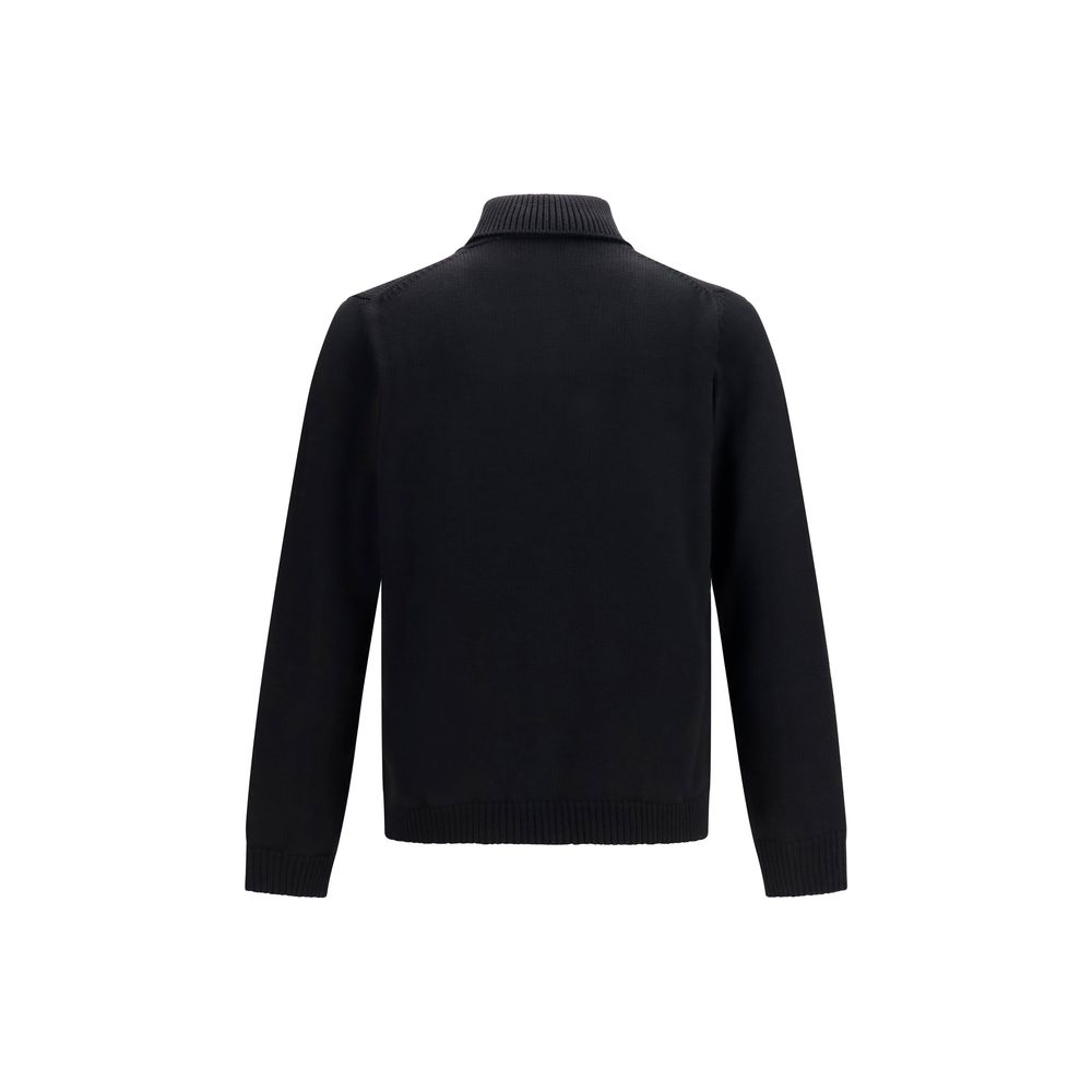Roberto Collina Black Wool Oves Aries Turtleneck - immagine 2