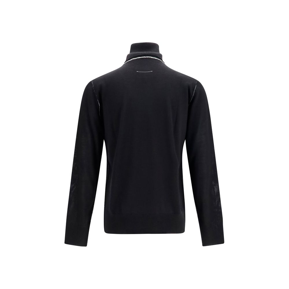 MM6 Black Wool Oves Aries Turtleneck - immagine 2