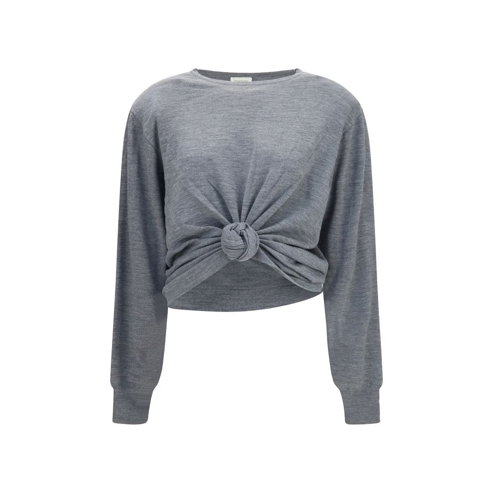 Magda Butrym Gray Wool Oves Aries Long Sleeve T-Shirt