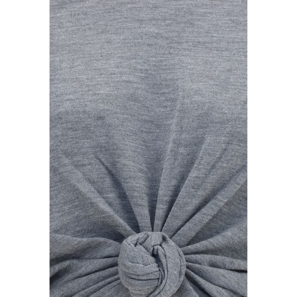 Magda Butrym Gray Wool Oves Aries Long Sleeve T-Shirt - immagine 3