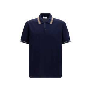 Ferragamo Blue Cotton Polo Shirt