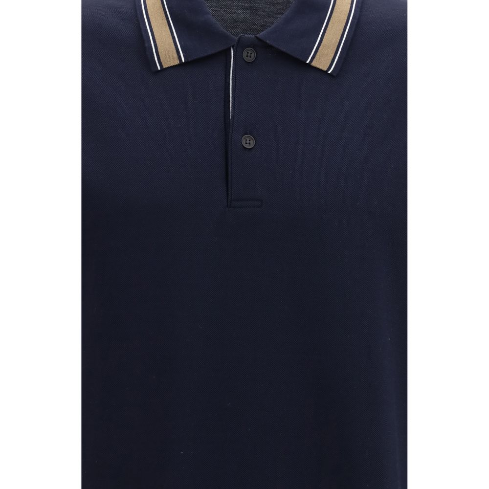 Ferragamo Blue Cotton Polo Shirt - immagine 3