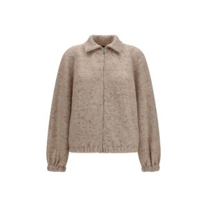 Fabiana Filippi Beige Wool Oves Aries Bomber