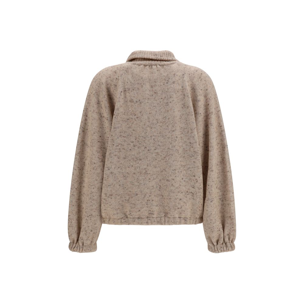 Fabiana Filippi Beige Wool Oves Aries Bomber - immagine 2