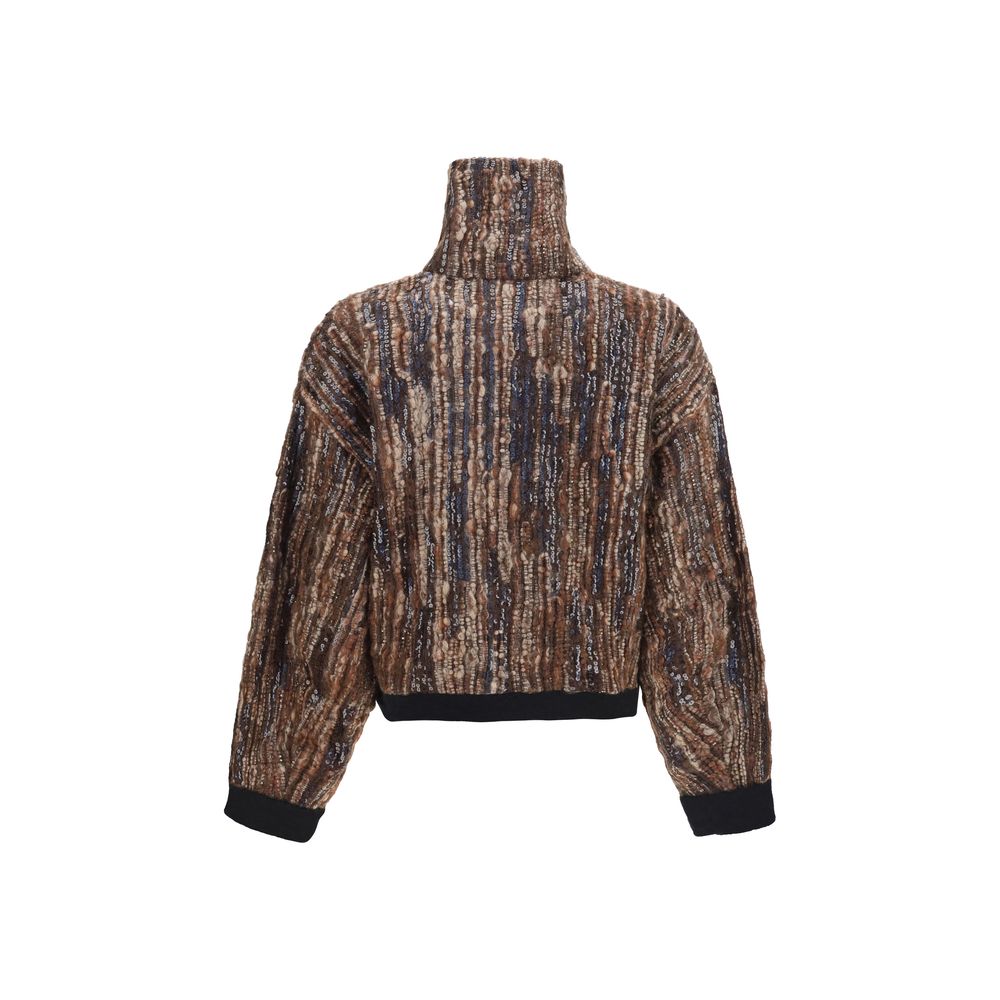 Brunello Cucinelli Brown Mohair Full-Length Jacket - immagine 2