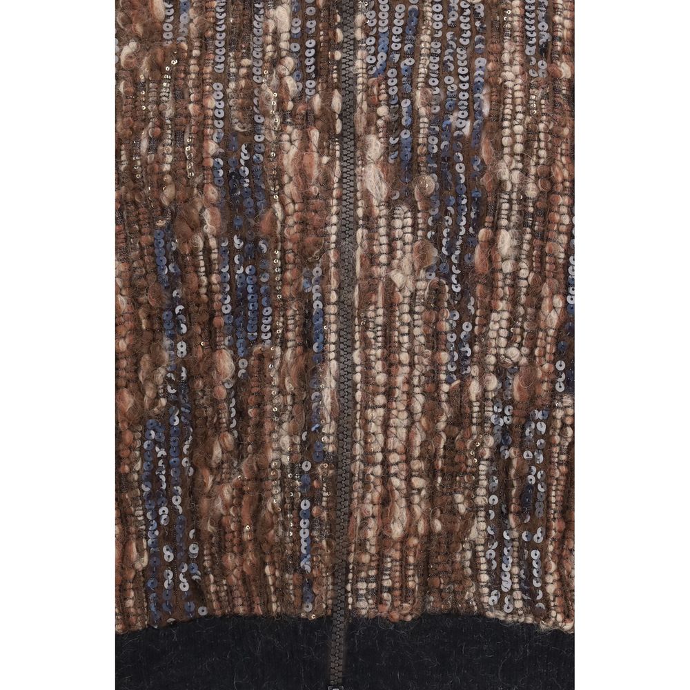 Brunello Cucinelli Brown Mohair Full-Length Jacket - immagine 3