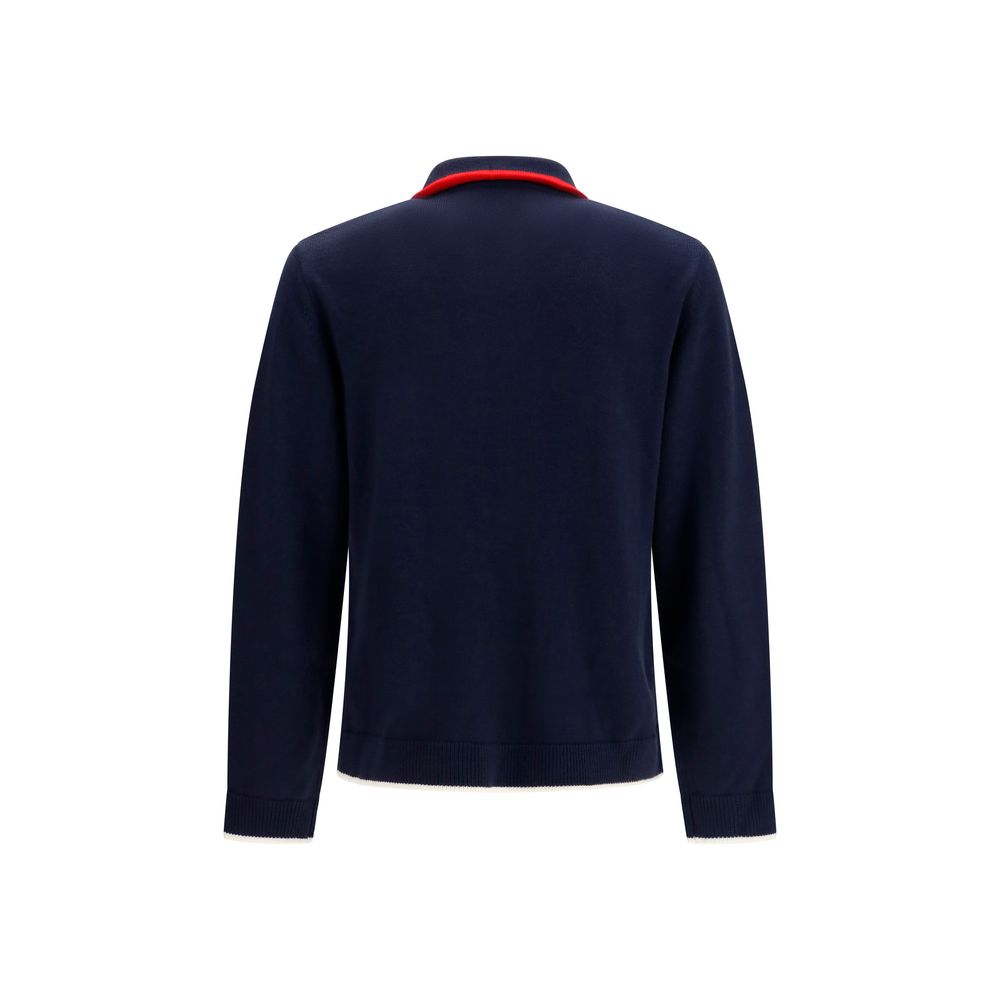 Casablanca Blue Wool Oves Aries Full-Length Jacket - immagine 2