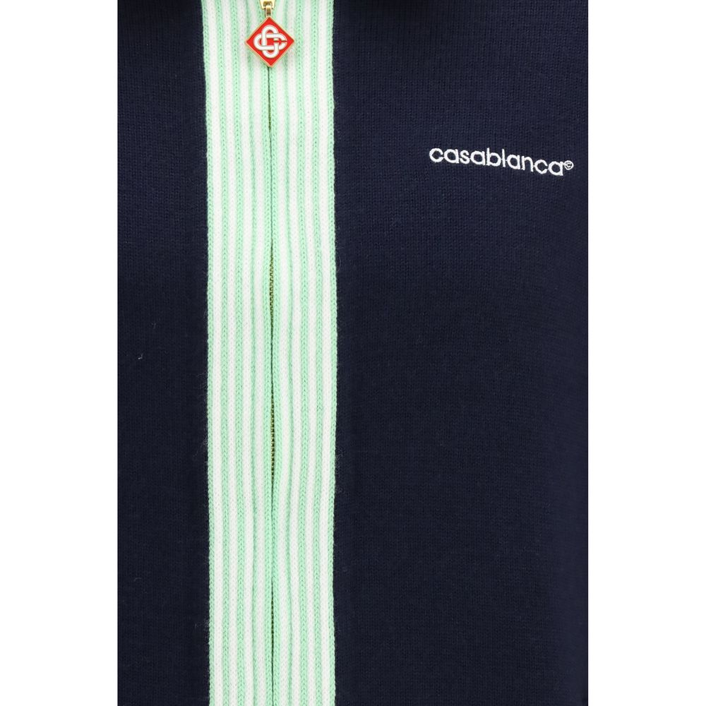 Casablanca Blue Wool Oves Aries Full-Length Jacket - immagine 3