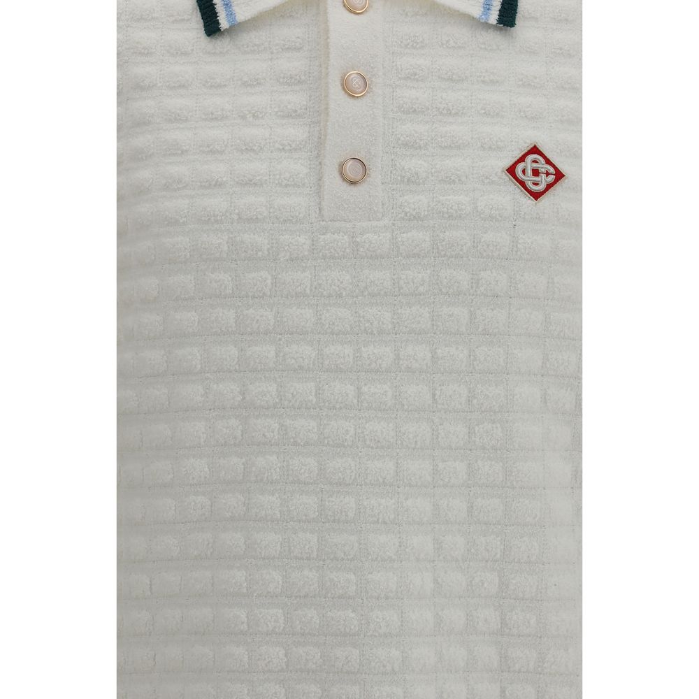 Casablanca White Cotton Polo Shirt - immagine 3