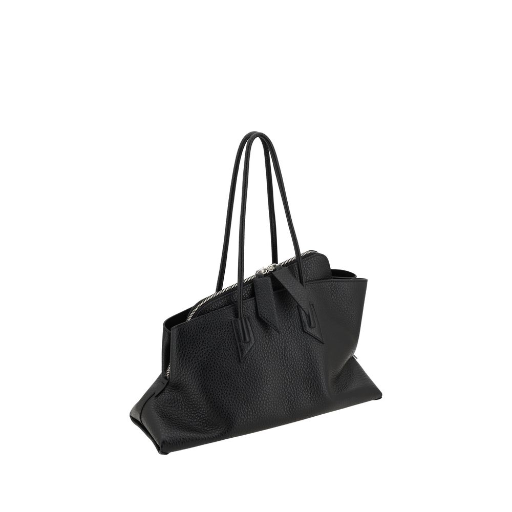 The Attico Black Calf Leather Bos Taurus Shoulder Bag - immagine 3