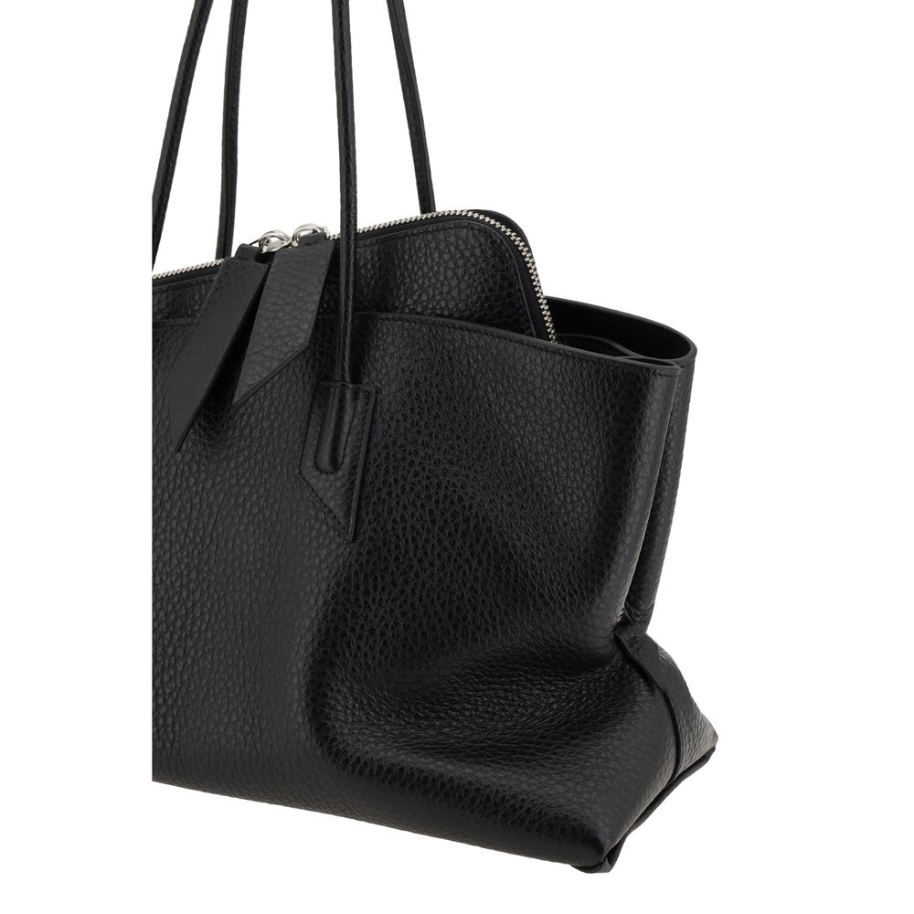 The Attico Black Calf Leather Bos Taurus Shoulder Bag - immagine 4