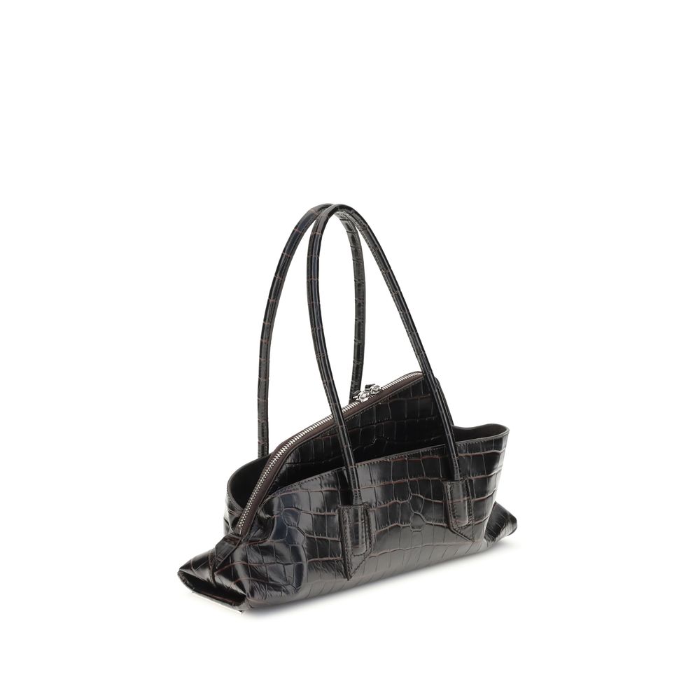 The Attico Black Calf Leather Bos Taurus Shoulder Bag - immagine 3