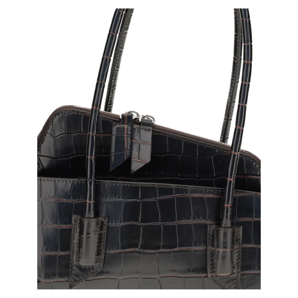 The Attico Black Calf Leather Bos Taurus Shoulder Bag - immagine 4