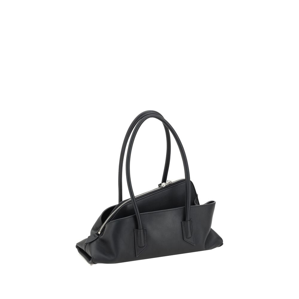 The Attico Black Calf Leather Bos Taurus Shoulder Bag - immagine 3